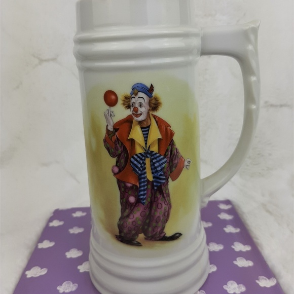 No Brand Other - Vintage Bohemian Porcelain World Of Clowns Collection Beer Mug